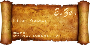 Eiler Zsuzsa névjegykártya